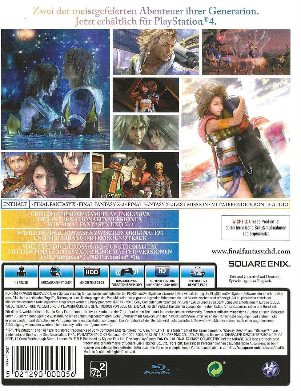 Final Fantasy X / X-2 HD Remaster PS4