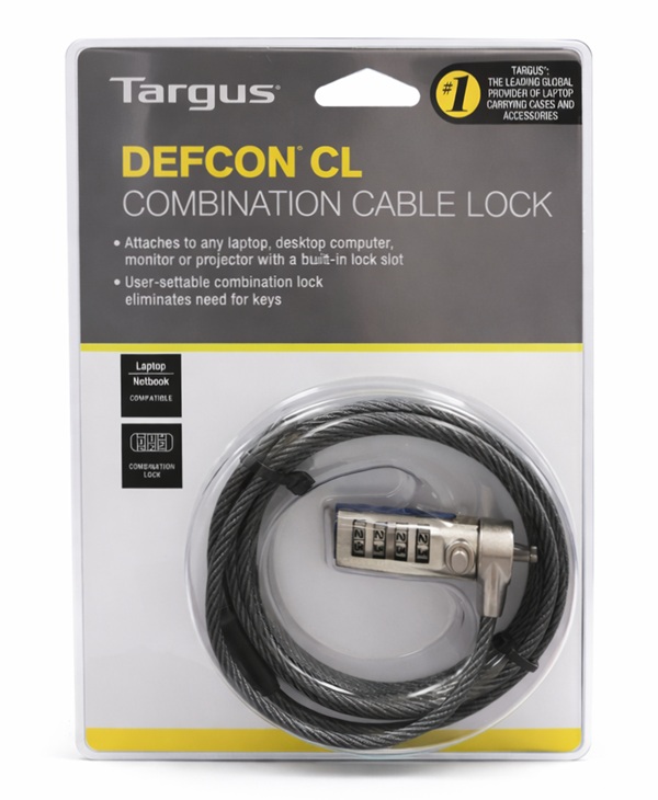 Targus Defcon CL Combination Cable Lock Laptop/Netbook