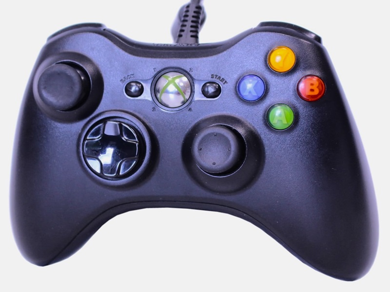 Microsoft Xbox 360 Wired Controller Schwarz