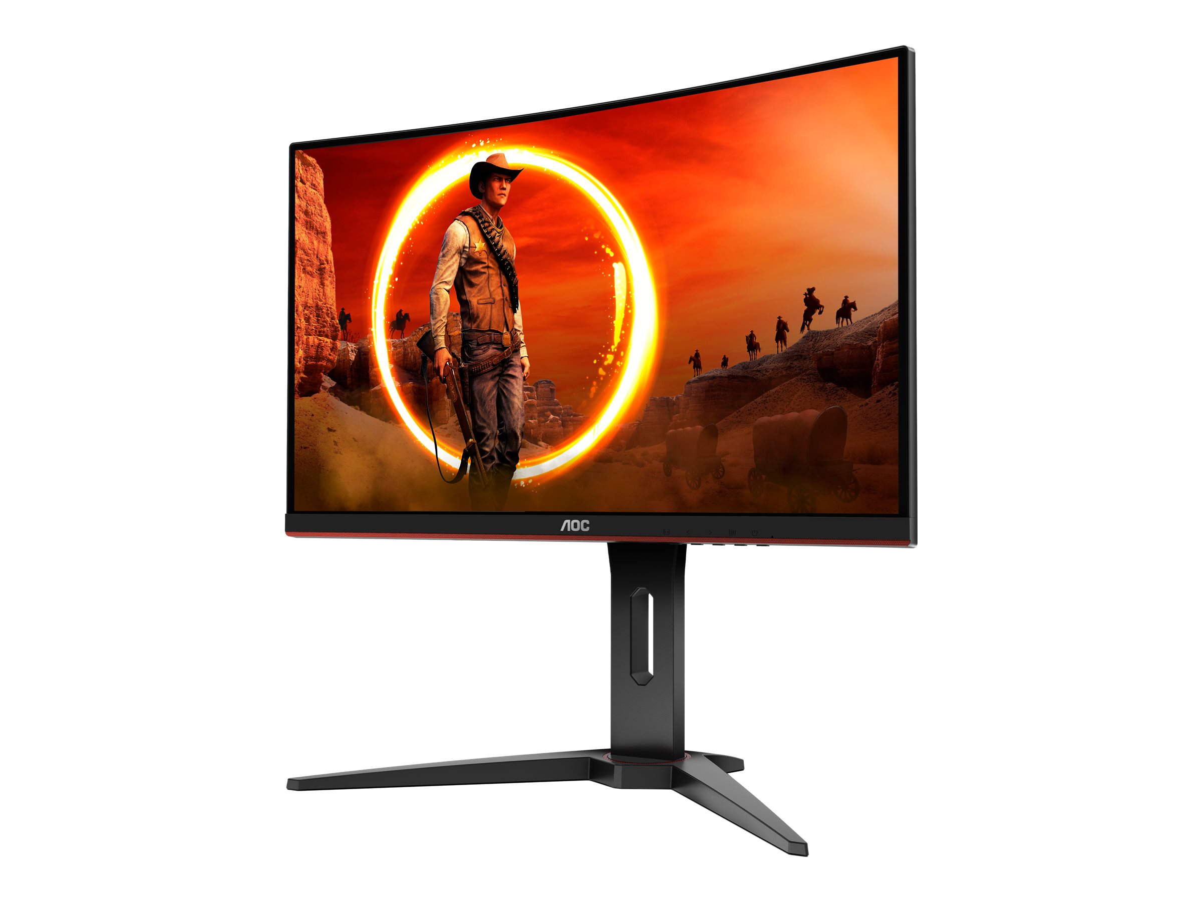 AOC 27" Gaming Monitor Full HD Curved Led 144hz C27G1Schwarz Rot