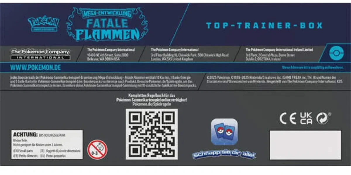 Pokemon Top Trainer Box Mega Entwicklung Fatale Flammen