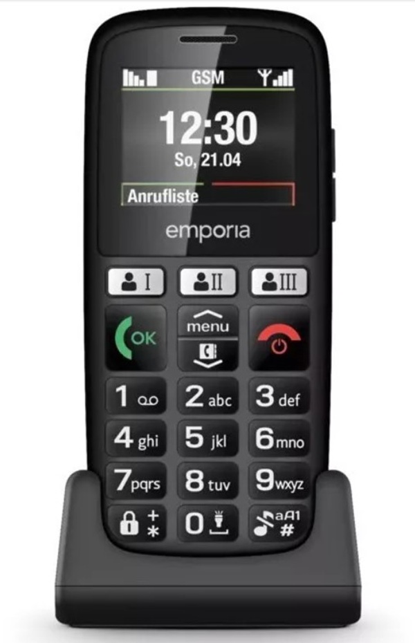 Emporia Happy E30  GSM Mobiltelefon Black