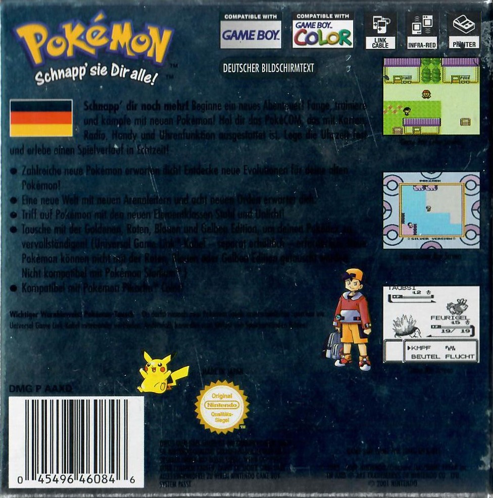 Pokemon Silberne Edition mit OVP GBC