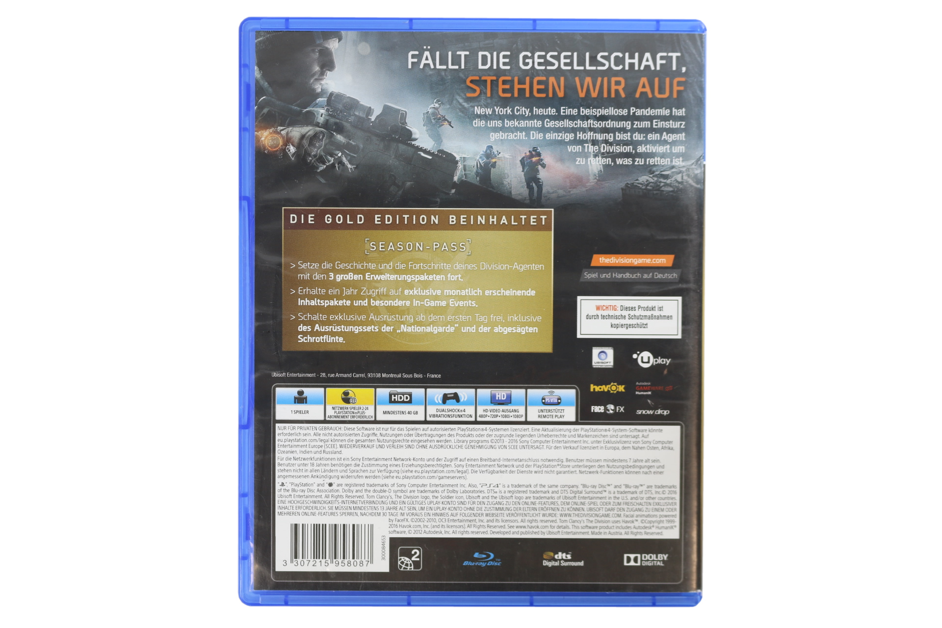 Tom Clancy`s The Division Gold Edition PS4