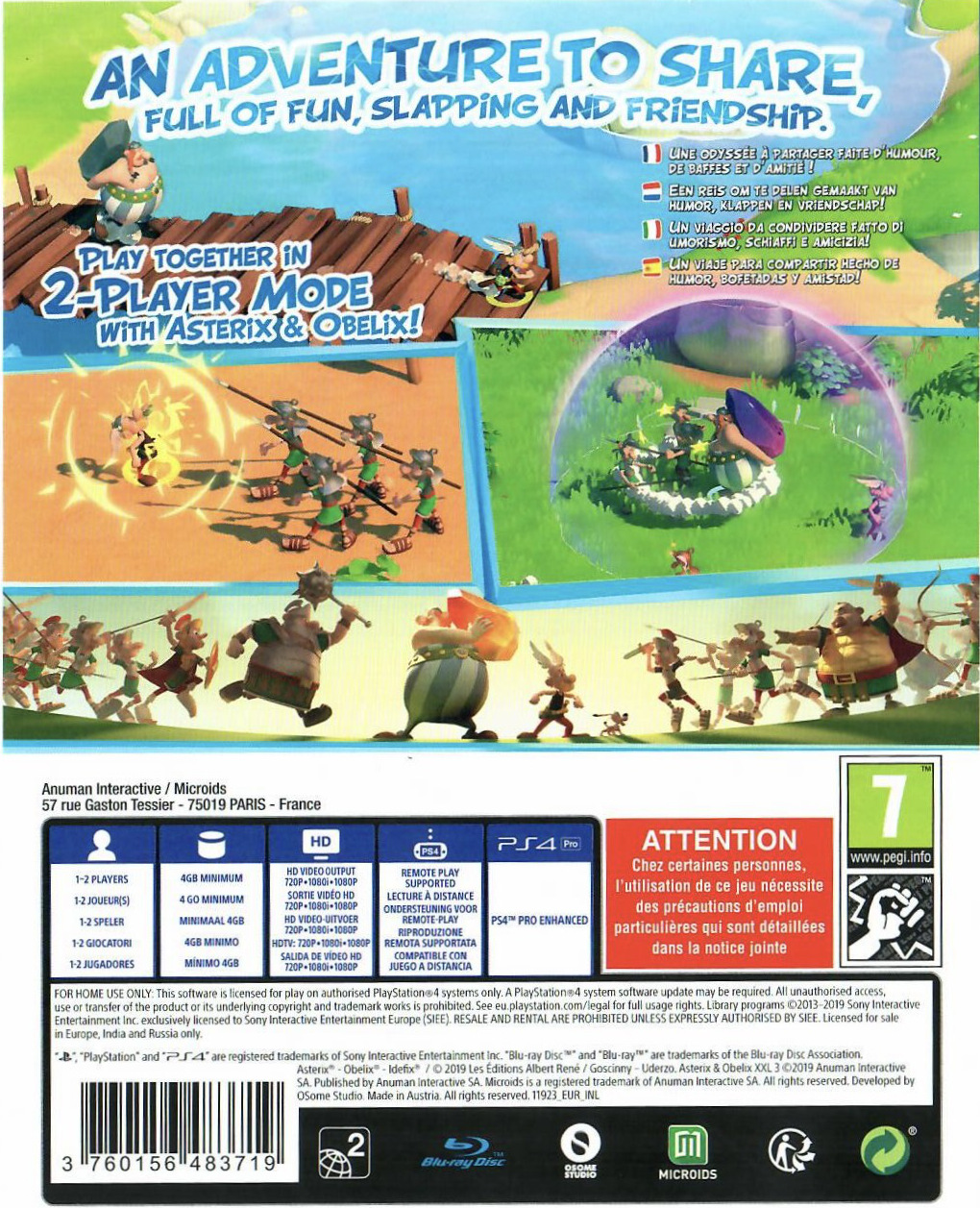 Asterix & Obelix XXL3 The Crystal Menhir PS4