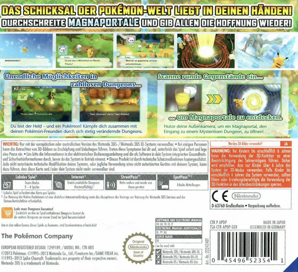 Pokemon Mystery Dungeon Portale In Die Unendlichkeit 3DS