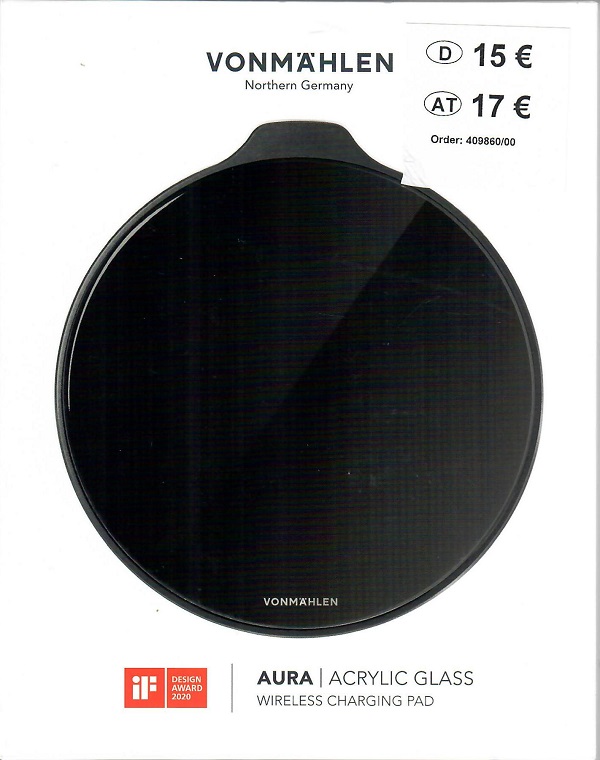 Vonmählen Northern Germany Aura Acrylic Glass Wireless Charging Pad