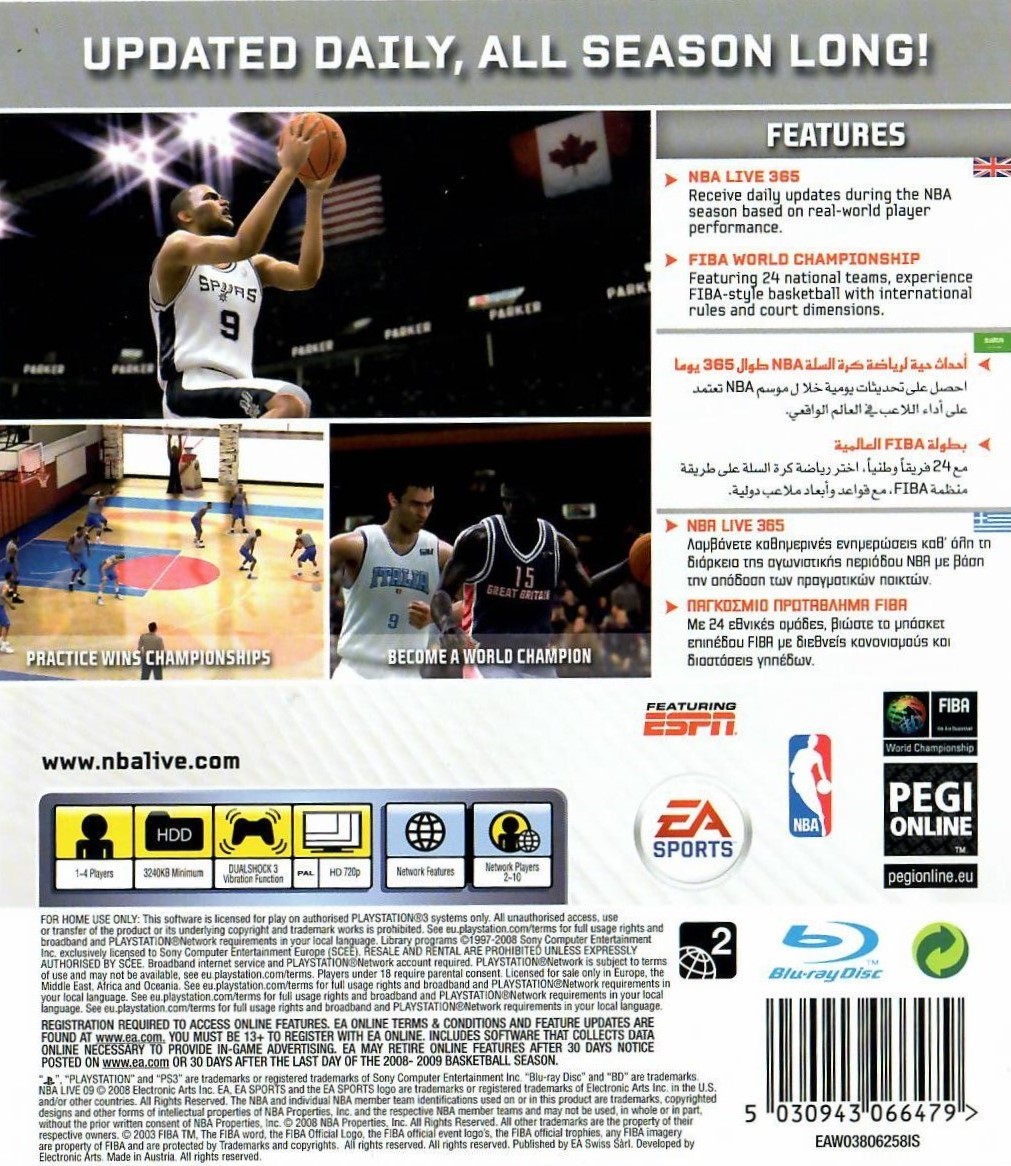 NBA Live 09 PS3